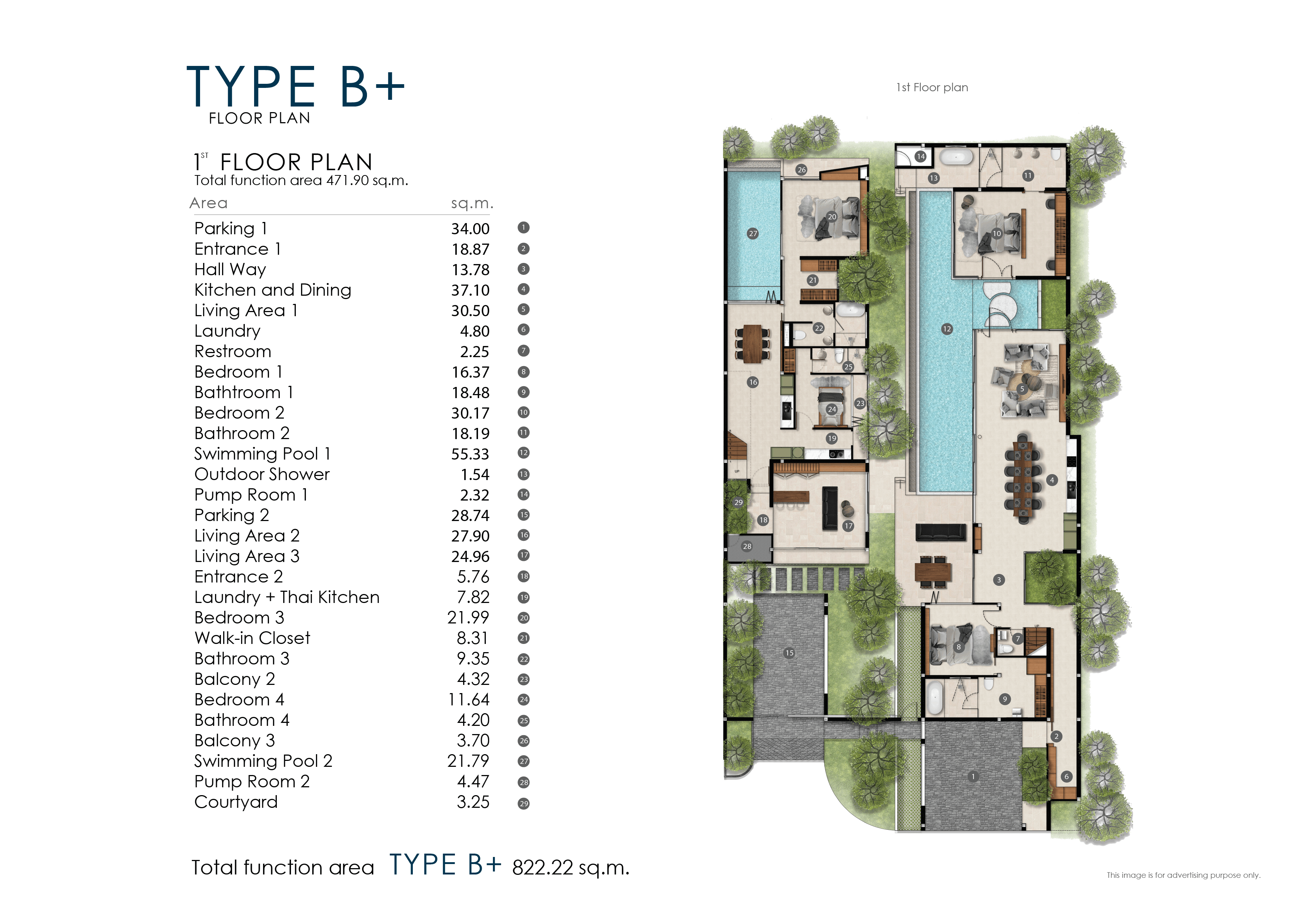 First Floor Plan Type B plus